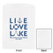 Live Love Lake White Treat Bag - Front & Back View