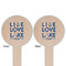 Live Love Lake Wooden 6" Food Pick - Round - Double Sided - Front & Back