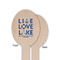 Live Love Lake Wooden Food Pick - Oval - Single Sided - Front & Back