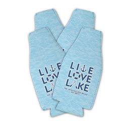 Live Love Lake Zipper Bottle Cooler - Set of 4 (Personalized)