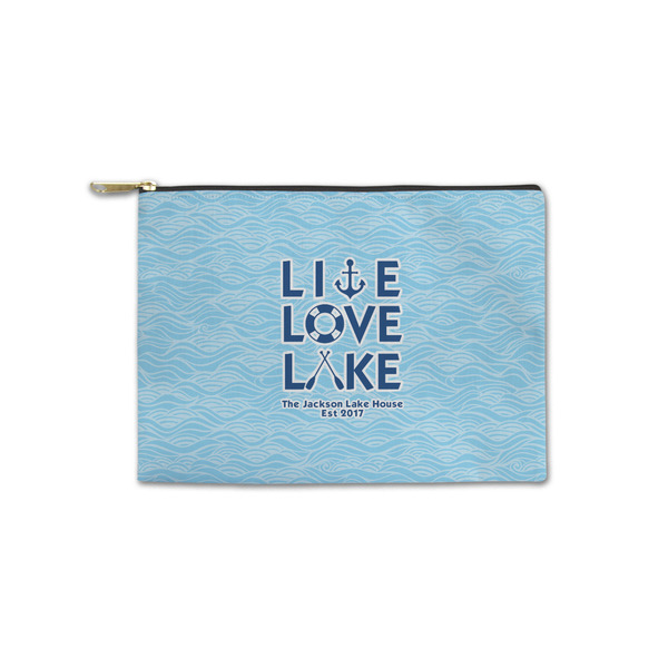 Custom Live Love Lake Zipper Pouch - Small - 8.5"x6" (Personalized)