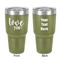 Love Quotes and Sayings 30 oz Stainless Steel Ringneck Tumbler - Olive - Double Sided - Front & Back