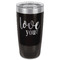 Love Quotes and Sayings Black Polar Camel Tumbler - 20oz - Front