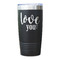 Love Quotes and Sayings Black Polar Camel Tumbler - 20oz - Single Sided - Approval