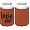 Love Quotes and Sayings Cognac Leatherette Can Sleeve - Single Sided Front and Back