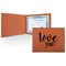 Love Quotes and Sayings Leatherette Certificate Holder - Front