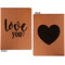 Love Quotes and Sayings Cognac Leatherette Portfolios with Notepad - Large - Double Sided - Apvl