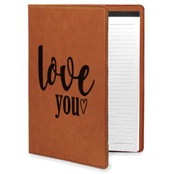 Love Quotes and Sayings Leatherette Portfolio with Notepad - Large - Single Sided