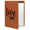 Love Quotes and Sayings Cognac Leatherette Portfolios with Notepad - Large - Main
