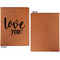 Love Quotes and Sayings Cognac Leatherette Portfolios with Notepad - Large - Single Sided - Apvl