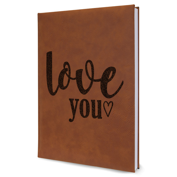 Custom Love Quotes and Sayings Leather Sketchbook