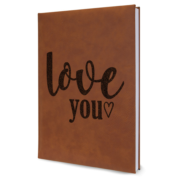 Custom Love Quotes and Sayings Leather Sketchbook - Large - Single Sided