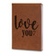 Love Quotes and Sayings Leatherette Journals - Large - Double Sided - Angled View