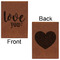 Love Quotes and Sayings Leatherette Journals - Large - Double Sided - Front & Back View