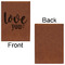 Love Quotes and Sayings Leatherette Sketchbooks - Large - Single Sided - Front & Back View