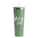 Love Quotes and Sayings RTIC Everyday Tumbler with Straw - 28oz - Light Green - Single-Sided