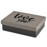 Love Quotes and Sayings Medium Gift Box w/ Engraved Leather Lid