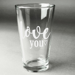 Love Quotes and Sayings Pint Glass - Engraved (Single)