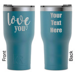 Love Quotes and Sayings RTIC Tumbler - Dark Teal - Laser Engraved - Double-Sided