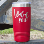 Love Quotes and Sayings 20 oz Stainless Steel Tumbler - Red - Single Sided