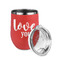 Love Quotes and Sayings Stainless Wine Tumblers - Coral - Double Sided - Alt View