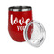 Love Quotes and Sayings Stainless Wine Tumblers - Red - Single Sided - Alt View