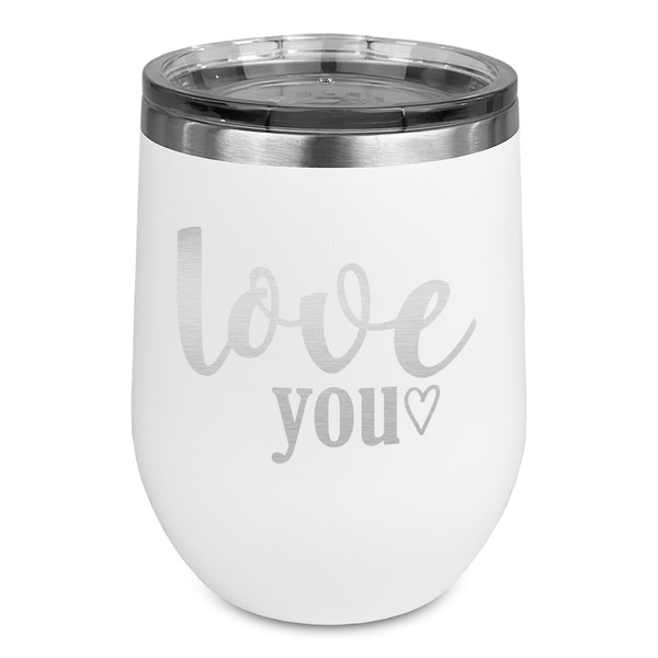 Custom Love Quotes and Sayings Stemless Stainless Steel Wine Tumbler - White - Double Sided