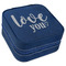 Love Quotes and Sayings Travel Jewelry Boxes - Leather - Navy Blue - Angled View