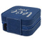 Love Quotes and Sayings Travel Jewelry Boxes - Leather - Navy Blue - View from Rear