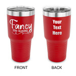 Mom Quotes and Sayings 30 oz Stainless Steel Tumbler - Red - Double Sided