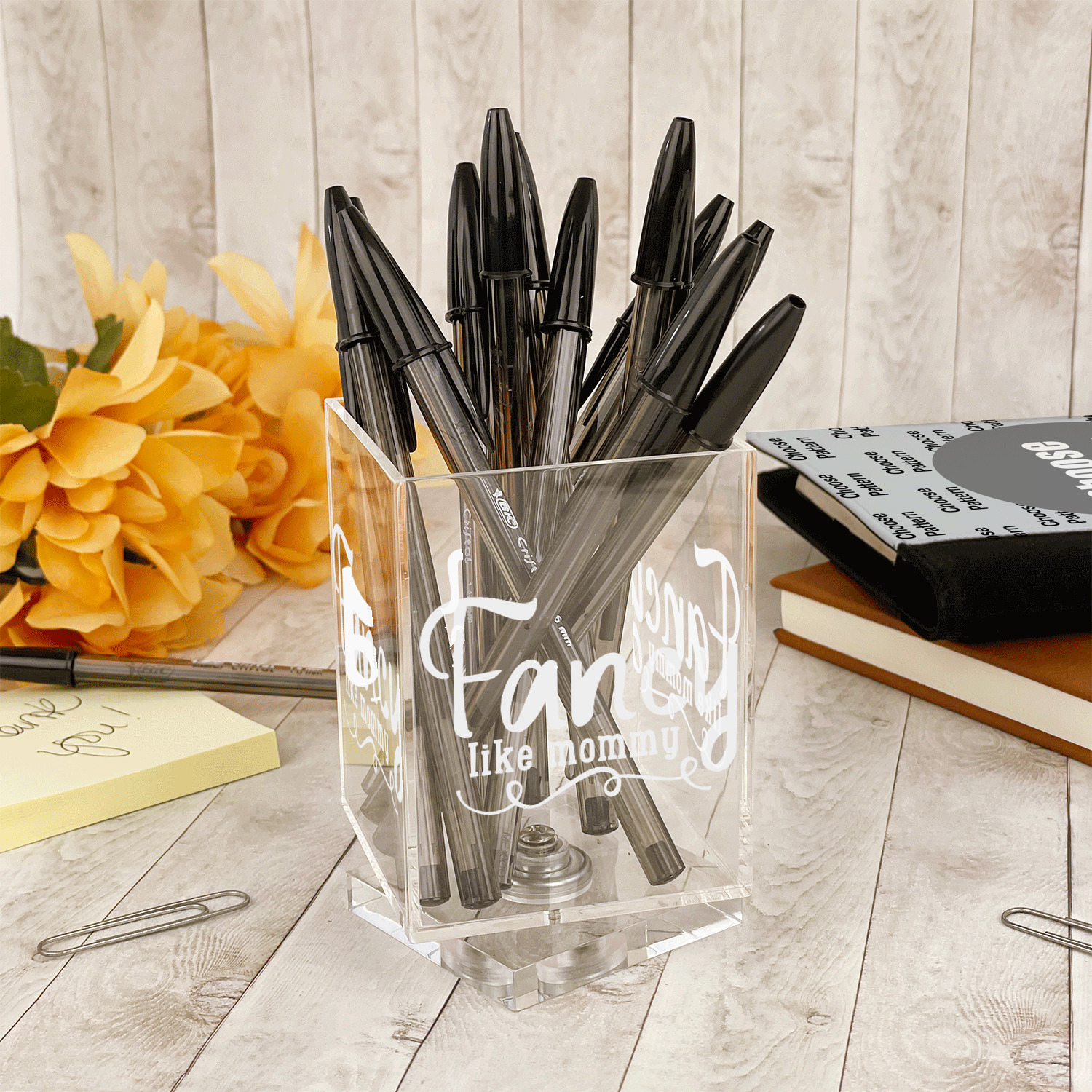 Custom Mom Quotes and Sayings Acrylic Pen Holder