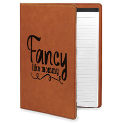 Mom Quotes and Sayings Leatherette Portfolio with Notepad - Large - Double Sided