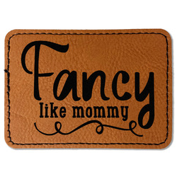 Mom Quotes and Sayings Faux Leather Iron On Patch - Rectangle