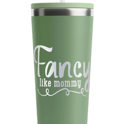 Mom Quotes and Sayings RTIC Everyday Tumbler with Straw - 28oz - Light Green - Double-Sided