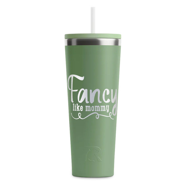 Custom Mom Quotes and Sayings RTIC Everyday Tumbler with Straw - 28oz - Light Green - Double-Sided