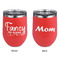 Mom Quotes and Sayings Stainless Wine Tumblers - Coral - Double Sided - Approval