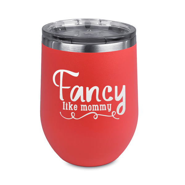 Custom Mom Quotes and Sayings Stemless Stainless Steel Wine Tumbler - Coral - Double Sided