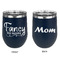 Mom Quotes and Sayings Stainless Wine Tumblers - Navy - Double Sided - Approval