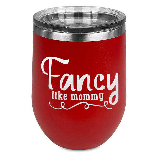 Custom Mom Quotes and Sayings Stemless Stainless Steel Wine Tumbler - Red - Double Sided