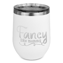 Mom Quotes and Sayings Stemless Stainless Steel Wine Tumbler - White - Single Sided