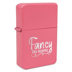 Mom Quotes and Sayings Windproof Lighter - Pink - Single Sided & Lid Engraved