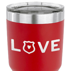 Police Quotes and Sayings 30 oz Stainless Steel Tumbler - Red - Single Sided