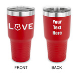 Police Quotes and Sayings 30 oz Stainless Steel Tumbler - Red - Double Sided