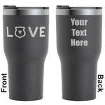 Police Quotes and Sayings RTIC Tumbler - Black - Engraved Front & Back (Personalized)