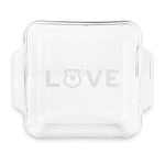 Police Quotes and Sayings Glass Cake Dish with Truefit Lid - 8in x 8in