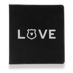 Police Quotes and Sayings Leather Binder - 1" - Black