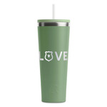 Police Quotes and Sayings RTIC Everyday Tumbler with Straw - 28oz - Light Green - Double-Sided