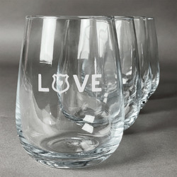 Police Quotes and Sayings Stemless Wine Glasses (Set of 4)
