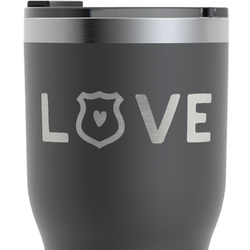 Police Quotes and Sayings RTIC Tumbler - Black - Engraved Front & Back (Personalized)