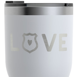Police Quotes and Sayings RTIC Tumbler - White - Engraved Front
